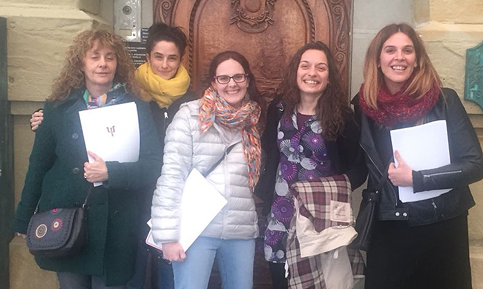 Grupo GIPEC que acudió a San Sebastián a una jornada sobre la labor del psicólogo profesional y especialista en emergencias