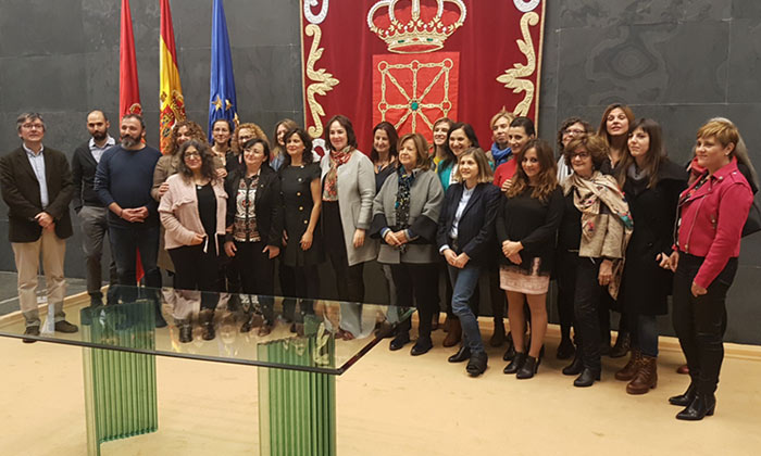 Recepción en el Parlamento de Navarra