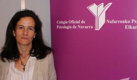 Chus Pérez Crespo, en el Colegio de Psicología de Navarra